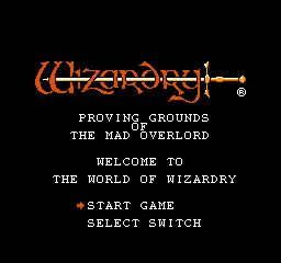 Wizardry - Proving Grounds of the Mad Overlord (Japan) Title Screen